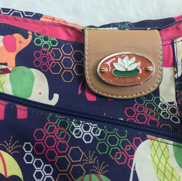 Lily Bloom Handbag Elephant Pattern Multicolor - Picture 2 of 8